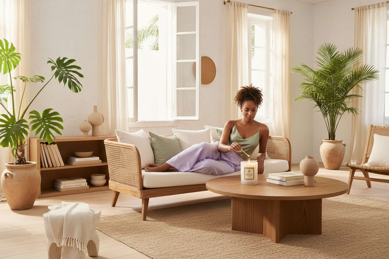 Imagen hero caribeña para Serena Candles and Soaps